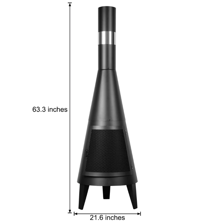 Outdoor Steel Chiminea Patio Heater